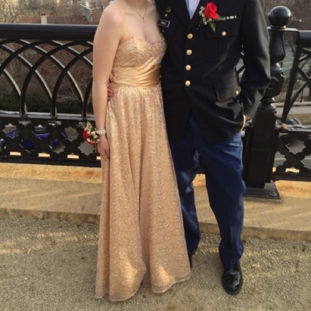 Va Va Voom Gold Sequin Dress